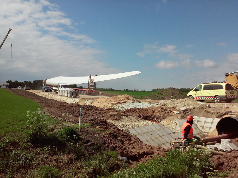 74.4 MW Vėjo turbinų pamatų įrengimo darbai